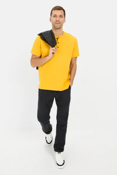 Tričko Camel Active Henley 1/2 Arm Sunflower
