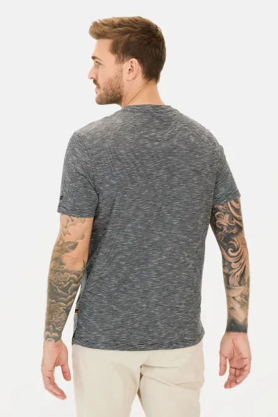 Tričko Camel Active Henley 1/2 Arm Dark Indigo
