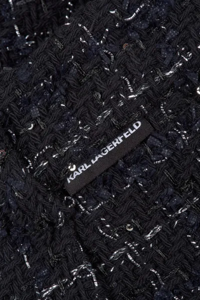 Nohavice Karl Lagerfeld Boucle Pants Black/Silver