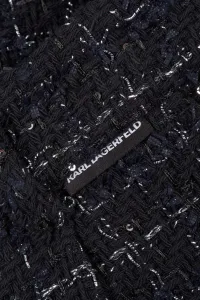 Nohavice Karl Lagerfeld Boucle Pants Black/Silver