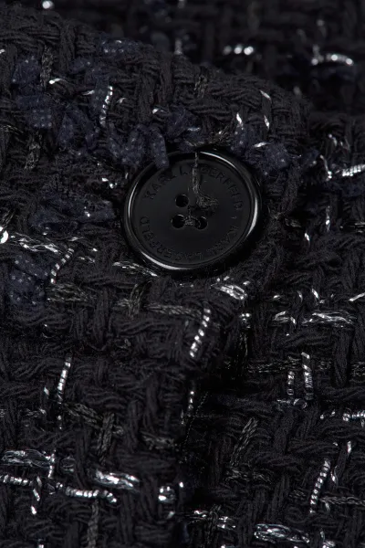 Nohavice Karl Lagerfeld Boucle Pants Black/Silver