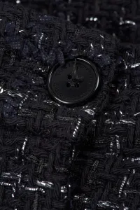 Nohavice Karl Lagerfeld Boucle Pants Black/Silver