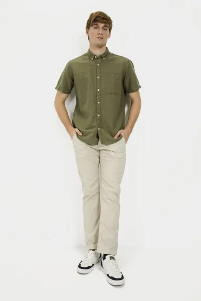 Košeľa Camel Active Shortsleeve Shirt Dusty Khaki