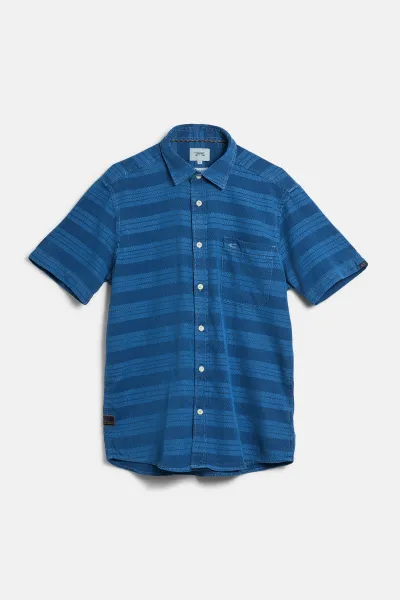 Košeľa Camel Active Shortsleeve Shirt Bleach Blue
