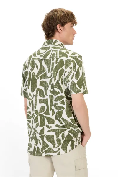 Košeľa Camel Active Shortsleeve Shirt Ecru