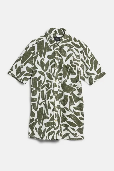 Košeľa Camel Active Shortsleeve Shirt Ecru
