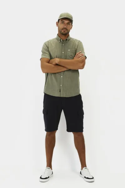 Košeľa Camel Active Shortsleeve Shirt Khaki