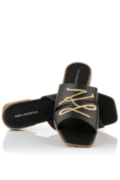Šľapky Karl Lagerfeld Petalo Whipstitch Slide Black Lthr