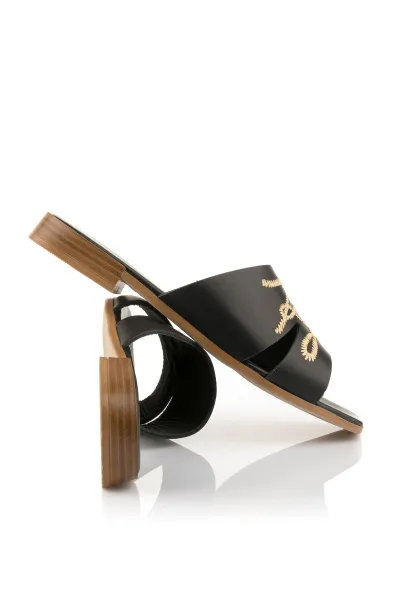 Šľapky Karl Lagerfeld Petalo Whipstitch Slide Black Lthr