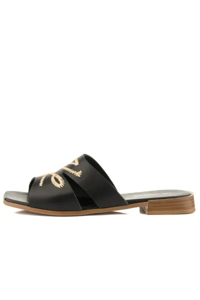 Šľapky Karl Lagerfeld Petalo Whipstitch Slide Black Lthr