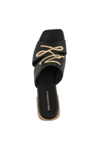 Šľapky Karl Lagerfeld Petalo Whipstitch Slide Black Lthr