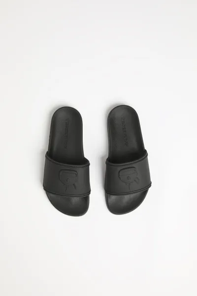 Šľapky Karl Lagerfeld Kondo 2.0 Karl Nft Relief Black Rubber