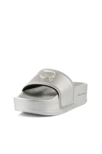 Šľapky Karl Lagerfeld Kondo Maxi Karl Nft Relief Silver Rubber