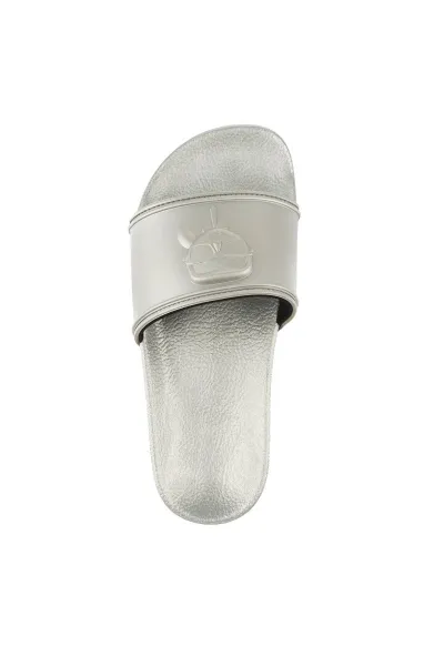Šľapky Karl Lagerfeld Kondo Maxi Karl Nft Relief Silver Rubber