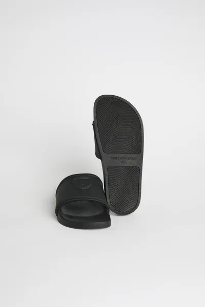 Šľapky Karl Lagerfeld Kondo 2.0 Karl Nft Relief Black Rubber