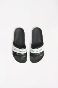 Šľapky Karl Lagerfeld Kondo 2.0 Hotel Karl Slide Black Rubber W/White