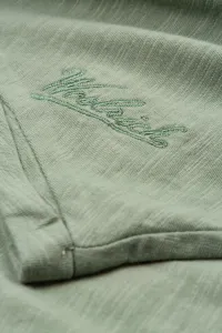 Tričko Woolrich Slub Cotton Boat Neck Tee Chinois Green