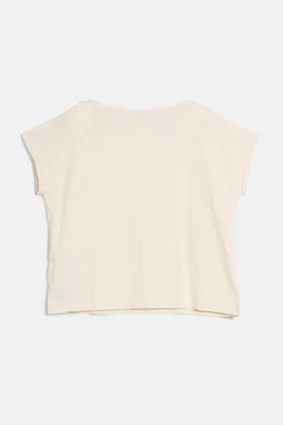 Tričko Woolrich Slub Cotton Boat Neck Tee Jet Stream