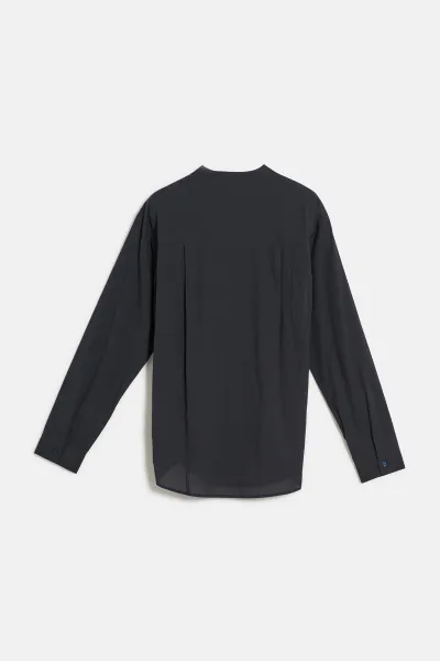 Košeľa Woolrich Relaxed Henley Shirt Melton Blue