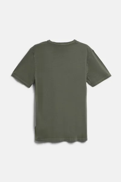 Tričko Woolrich Light Garment Dyed T-Shirt Cypress