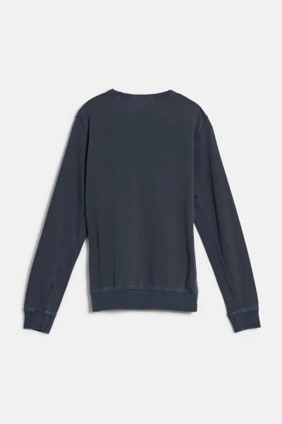 Sveter Woolrich Garment Dyed Crewneck Dream Blue