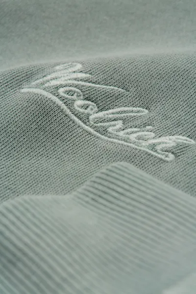 Sveter Woolrich Garment Dyed Crewneck Chinois Green