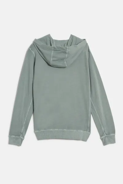 Mikina Woolrich Garment Dyed Hoodie Chinois Green