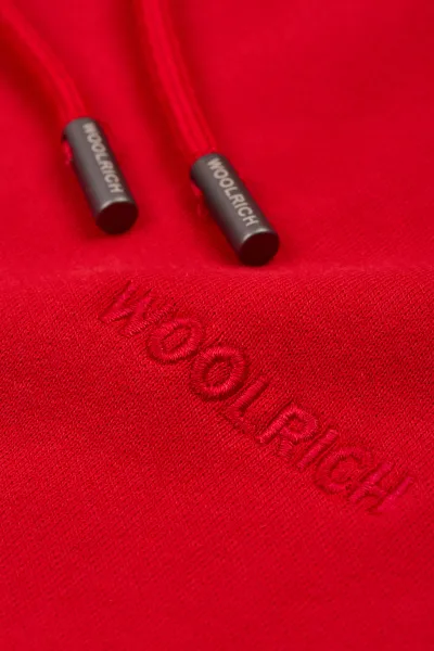 Mikina Woolrich Light Fleece Full-Zip Hoodie Barbados Cherry
