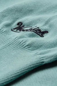 Sveter Woolrich Logo Cotton Crewneck Chinois Green