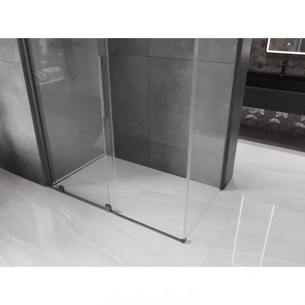 MEXEN/S - Velár sprchovací kút, posuvné dvere 150 x 90, transparent, grafit metal 871-150-090-01-95