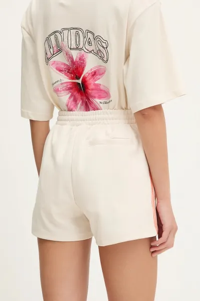 Šortky adidas Originals Shorts béžová farba, vzorovaná, vysoký pás, KC0681