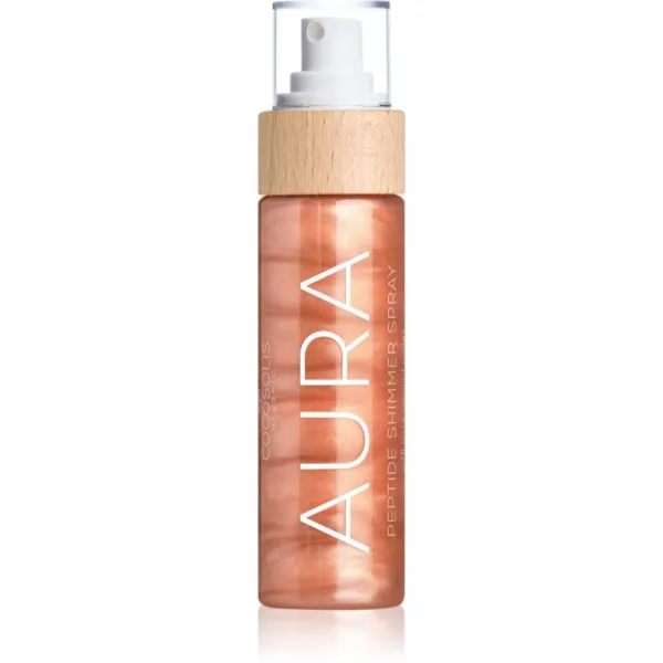 COCOSOLIS AURA Peptide Shimmer Spray hydratačný sprej s rozjasňujúcim efektom s vôňou Raspberry 100 ml