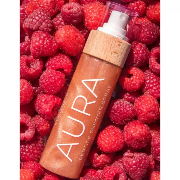 COCOSOLIS AURA Peptide Shimmer Spray hydratačný sprej s rozjasňujúcim efektom s vôňou Raspberry 100 ml