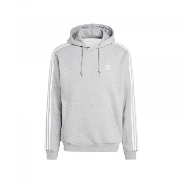 Pánska zateplená mikina s kapucňou ADIDAS ORIGINALS 3-stripes hoody-Grey