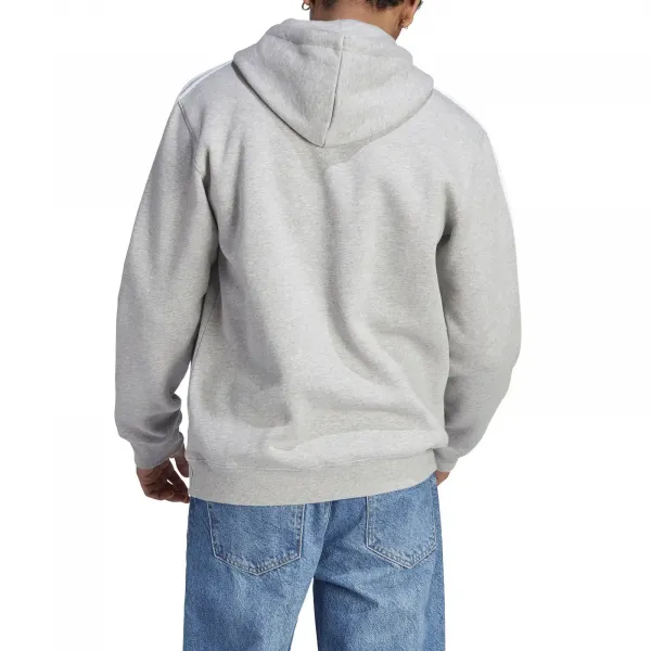 Pánska zateplená mikina s kapucňou ADIDAS ORIGINALS 3-stripes hoody-Grey