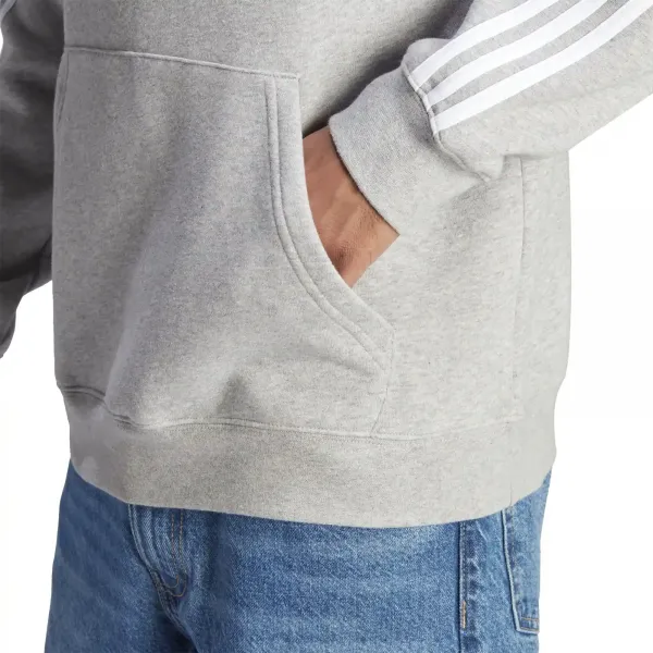 Pánska zateplená mikina s kapucňou ADIDAS ORIGINALS 3-stripes hoody-Grey