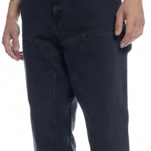Carhartt WIP Double Knee Pant Stone Washed "Black" (I032699-8906)