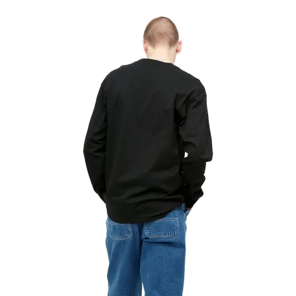 Carhartt WIP L/S American Script T-Shirt "Black" (I029955-89XX)