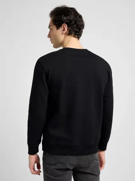 LEE Pánska mikina  PATCH CREW SWS BLACK 112121791 Veľkosť: M