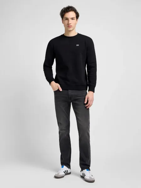 LEE Pánska mikina  PATCH CREW SWS BLACK 112121791 Veľkosť: M