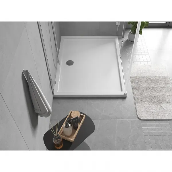 MEXEN - Flow sprchová vanička obdĺžniková slim 70 x 100, biela lesk 46R107010
