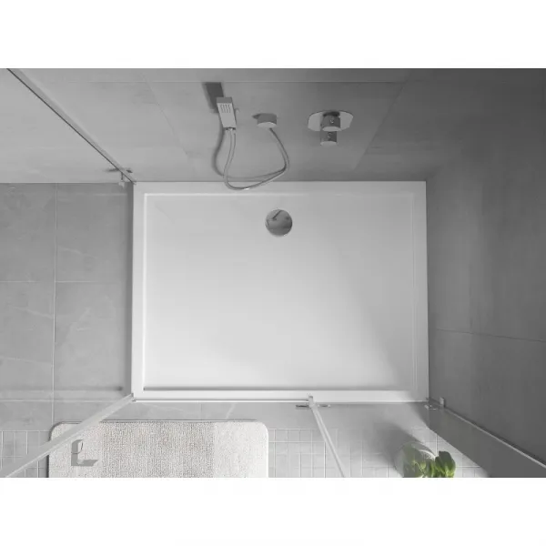 MEXEN - Flow sprchová vanička obdĺžniková slim 80 x 100, biela lesk 46R108010