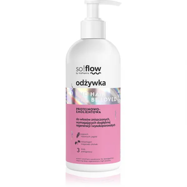 so!flow Damaged Hair Protein-Emollient Conditioner posilňujúci kondicionér pre poškodené vlasy 300 ml