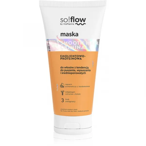 so!flow Frizzy and Dry Hair Protein-Emollient Mask uhladzujúca maska proti krepateniu 200 ml