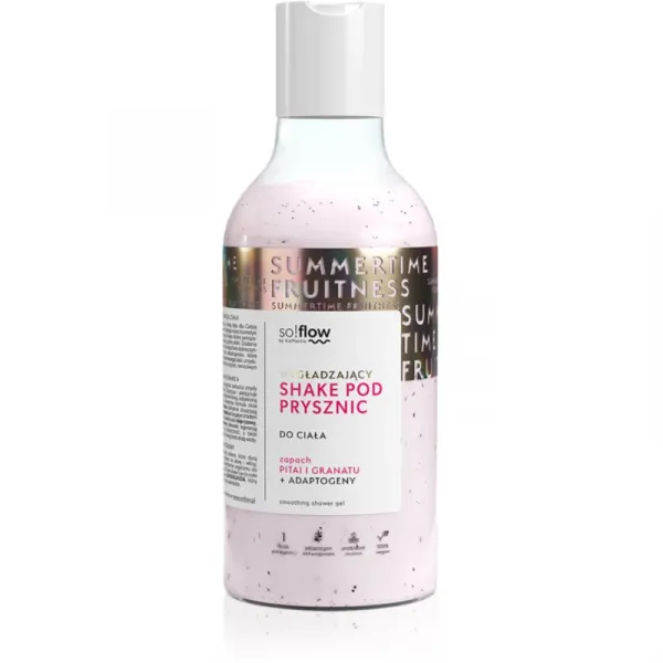 so!flow Smoothing Shower Shake sprchový gél pre všetky typy pokožky Pithaja & Pomegranate 400 ml