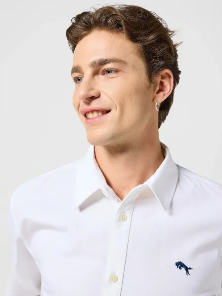 WRANGLER Pánska košeľa  LS SHIRT WHITE OXFORD 112350485 Veľkosť: M