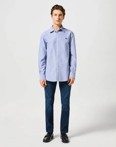 WRANGLER Pánska košeľa  LS SHIRT OXFORD BLUE 112350481 Veľkosť: M