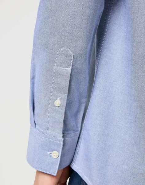 WRANGLER Pánska košeľa  LS SHIRT OXFORD BLUE 112350481 Veľkosť: M
