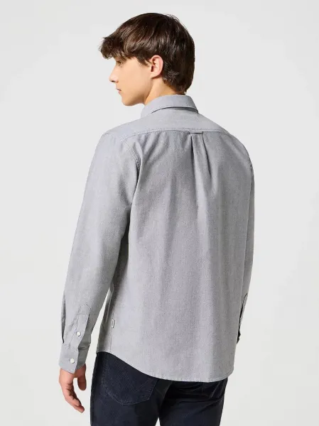 WRANGLER Pánska košeľa  OXFORD SHIRT GREY 112357230 Veľkosť: M