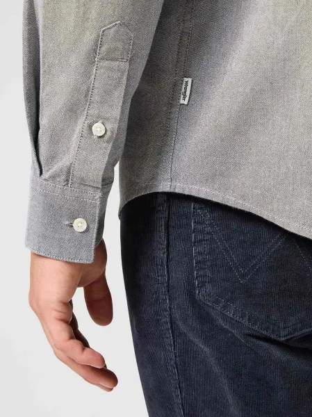 WRANGLER Pánska košeľa  OXFORD SHIRT GREY 112357230 Veľkosť: M